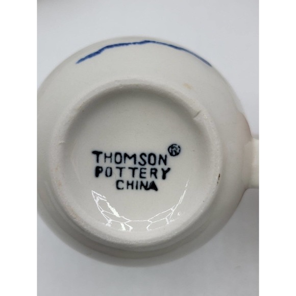 Set Of 8 New In Box Thompson Pottery Snowman Winter Scene Coffee Cups 8 oz. - Picture 6 of 10